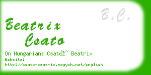 beatrix csato business card